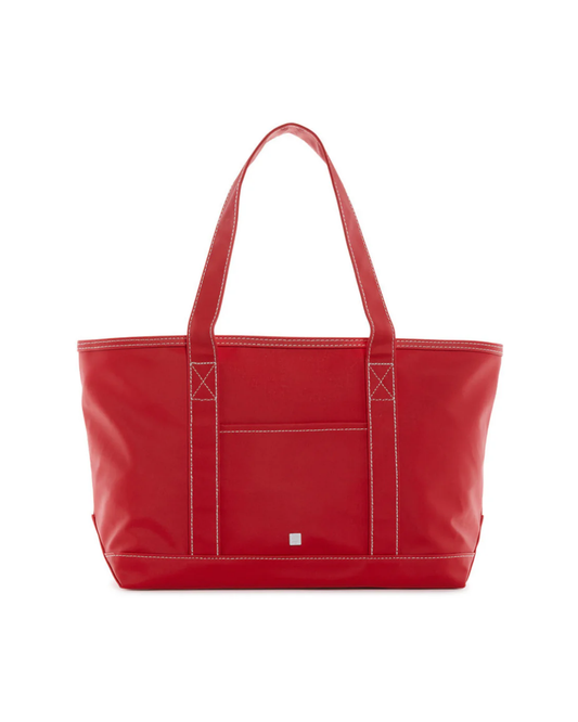 TRVL Medium Tote - Coated Canvas Red