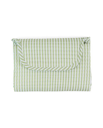 TRVL Quilted Changing Mat - Pimlico Stripe Sage
