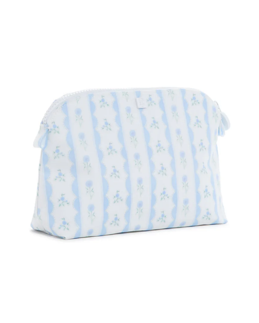 TRVL Goodie Cosmetic Bag - Ribbon Floral Blue