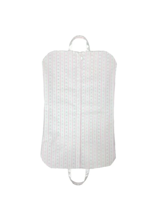TRVL Garment Bag - Ribbon Floral Pink