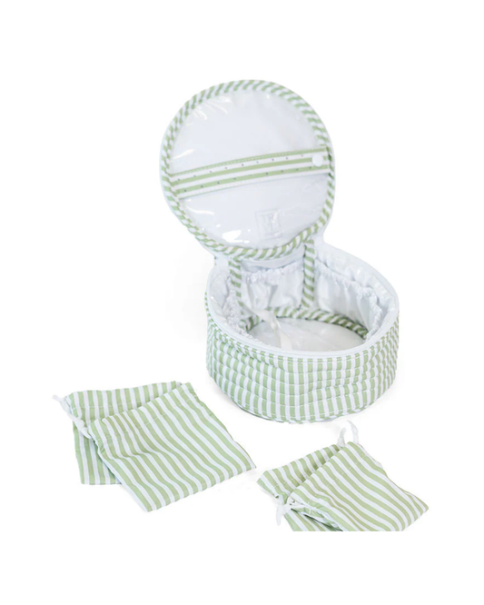 TRVL Quilted Jewel Round - Pimlico Stripe Sage