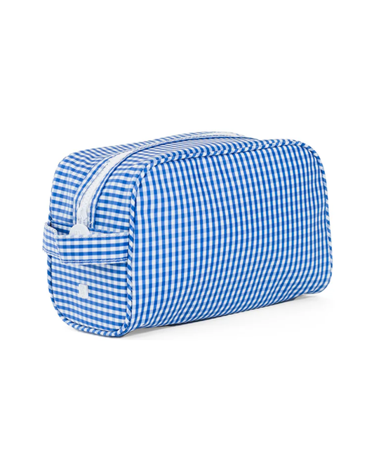 TRVL Stowaway Toiletry Bag - Gingham Royal