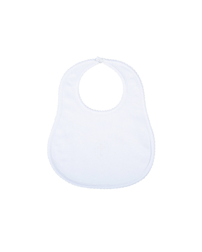 Blessed Embroidered Bib - White