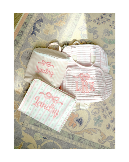 TRVL Take Away Insulated Lunch Bag - Pimlico Stripe Pink