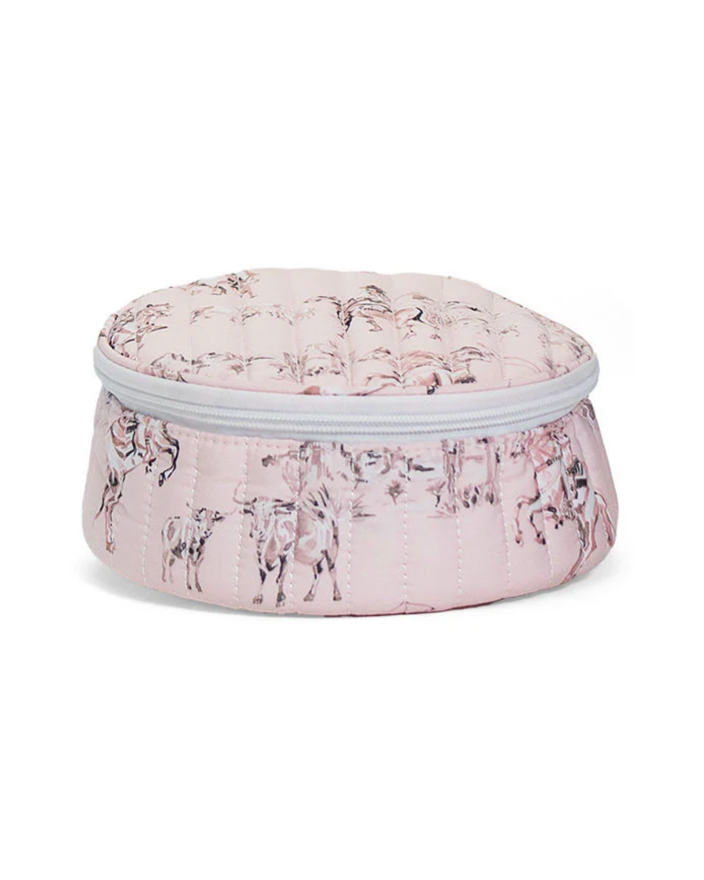 TRVL Quilted Jewel Round - Cowgirl Toile