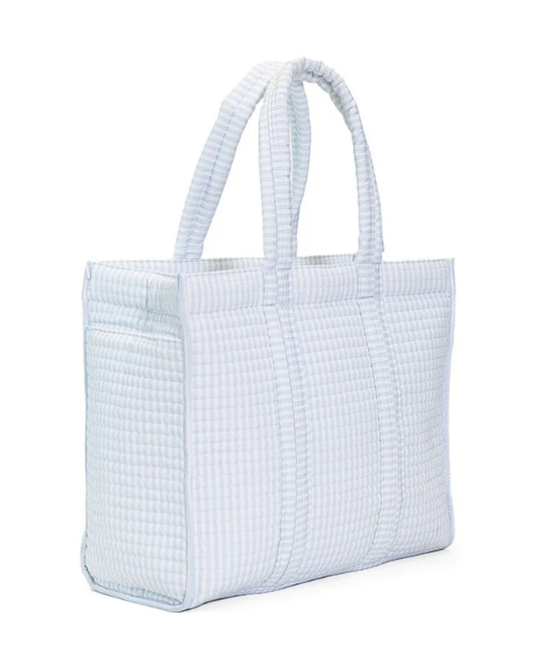 TRVL Quilted Go Go Tote - Pimlico Stripe Blue