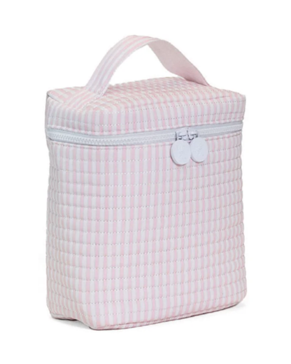 TRVL Quilted Go Go Insulated Lunch Bag - Pimlico Stripe Pink