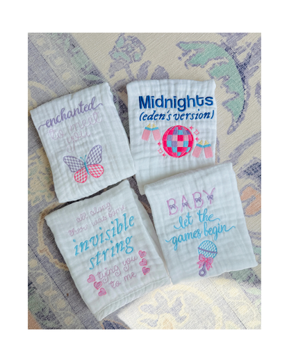 Taylor Swift themed Burp Cloth Bundle