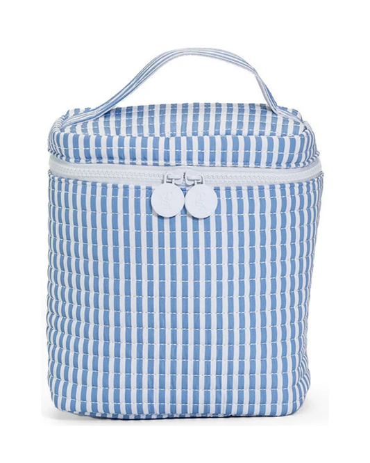 TRVL Quilted Go Go Insulated Lunch Bag - Pimlico Stripe Chambray