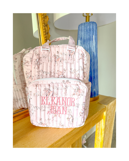 TRVL Quilted All You Need Diaper Bag - Cowgirl Toile
