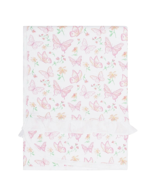 Butterflies Print Baby Blanket