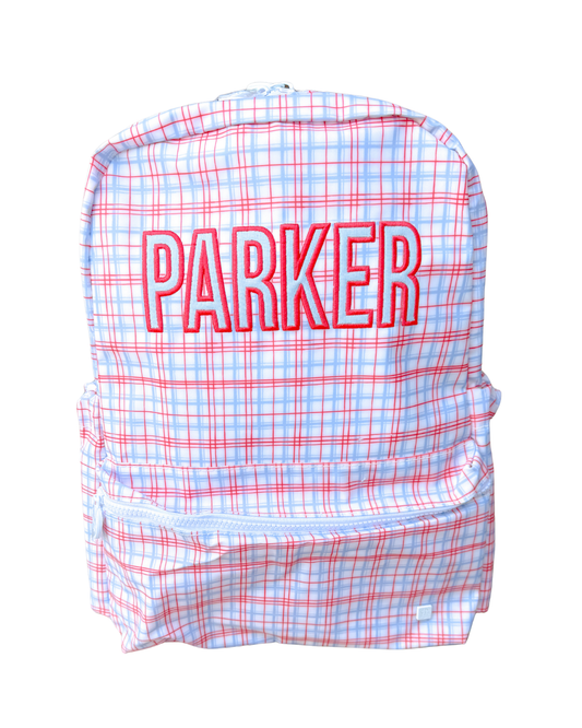 TRVL Backpacker - Classic Plaid Red
