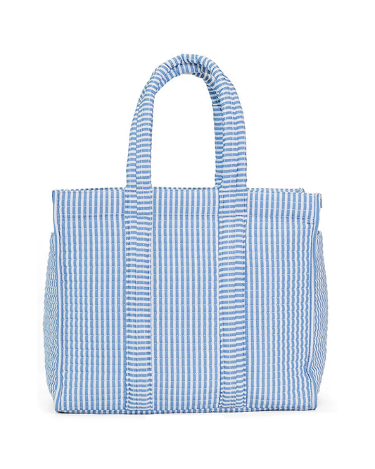 TRVL Quilted Go Go Tote - Pimlico Stripe Chambray