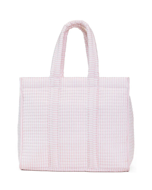 TRVL Quilted Go Go Tote - Pimlico Stripe Pink