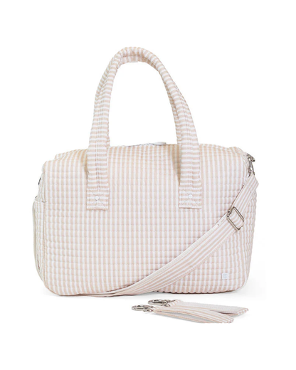 TRVL Quilted Stroller Bag - Pimlico Stripe Sand