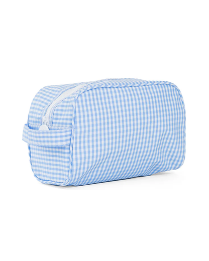 TRVL Stowaway Toiletry Bag - Gingham Sky