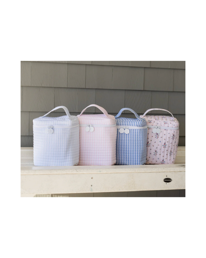 TRVL Quilted Go Go Insulated Lunch Bag - Pimlico Stripe Pink