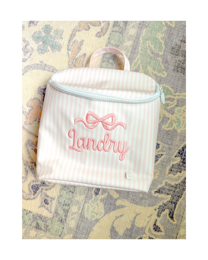 TRVL Take Away Insulated Lunch Bag - Pimlico Stripe Pink