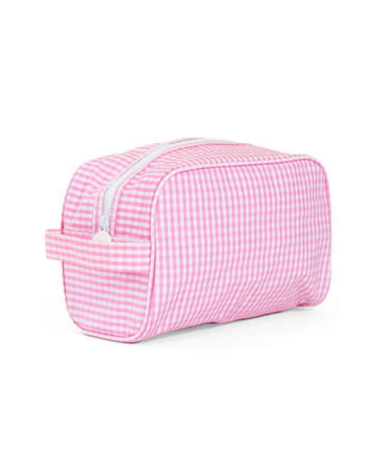 TRVL Stowaway Toiletry Bag - Gingham Pink