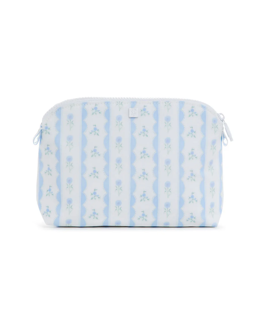 TRVL Goodie Cosmetic Bag - Ribbon Floral Blue