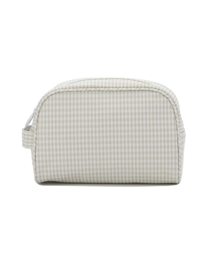 TRVL Stow It Dopp Bag - Gingham Pearl Grey