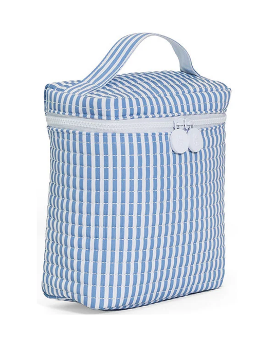 TRVL Quilted Go Go Insulated Lunch Bag - Pimlico Stripe Chambray