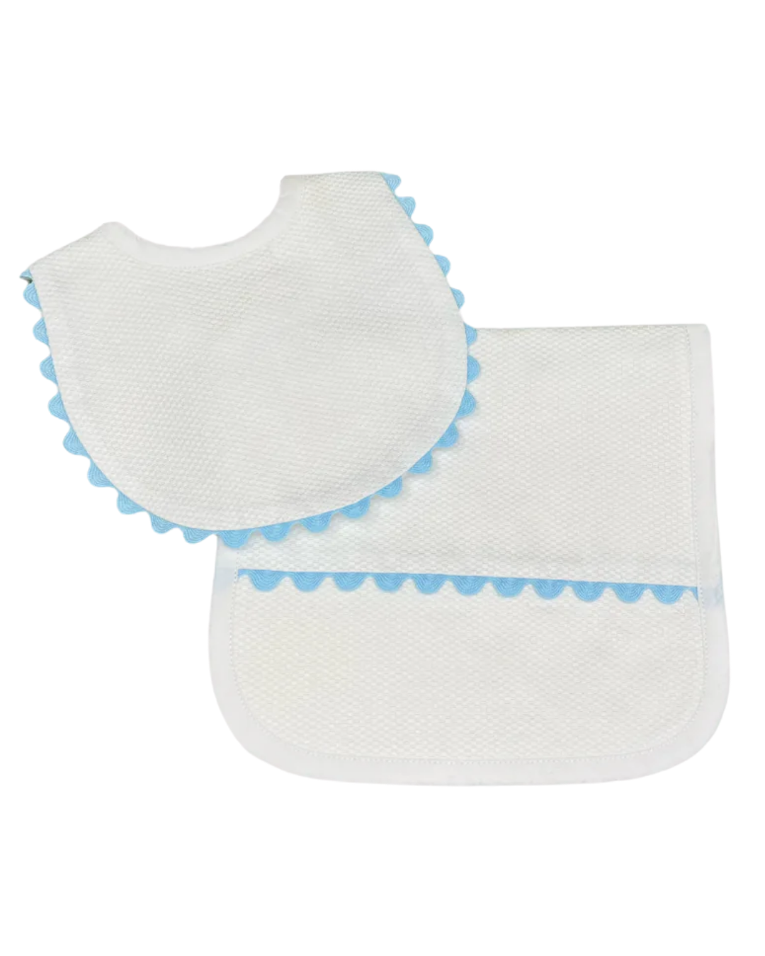 Pique Bib and Burp Set