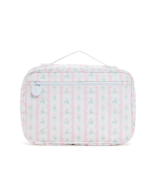 TRVL Bundle Up Hanging Toiletry Bag - Ribbon Floral Pink