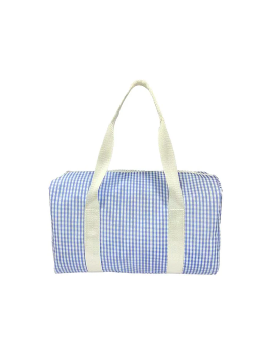 TRVL Mini Duffel Bag Gingham Sky
