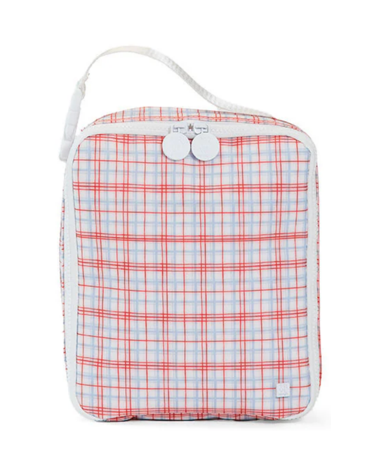 TRVL Insulated Lunch Bag - Classic Plaid Red