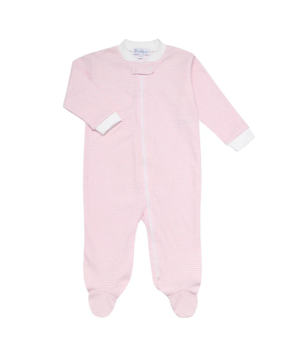 Nellapima Pink Gingham Zipper Footie