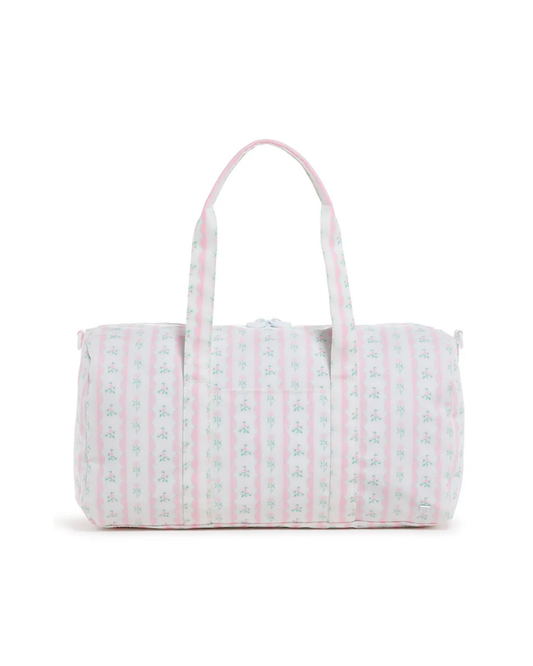 TRVL Weekender Duffel Bag - Ribbon Floral Pink