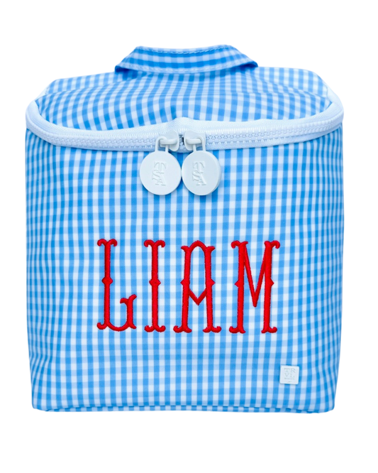 TRVL Take Away Insulated Lunch Bag - Gingham Sky