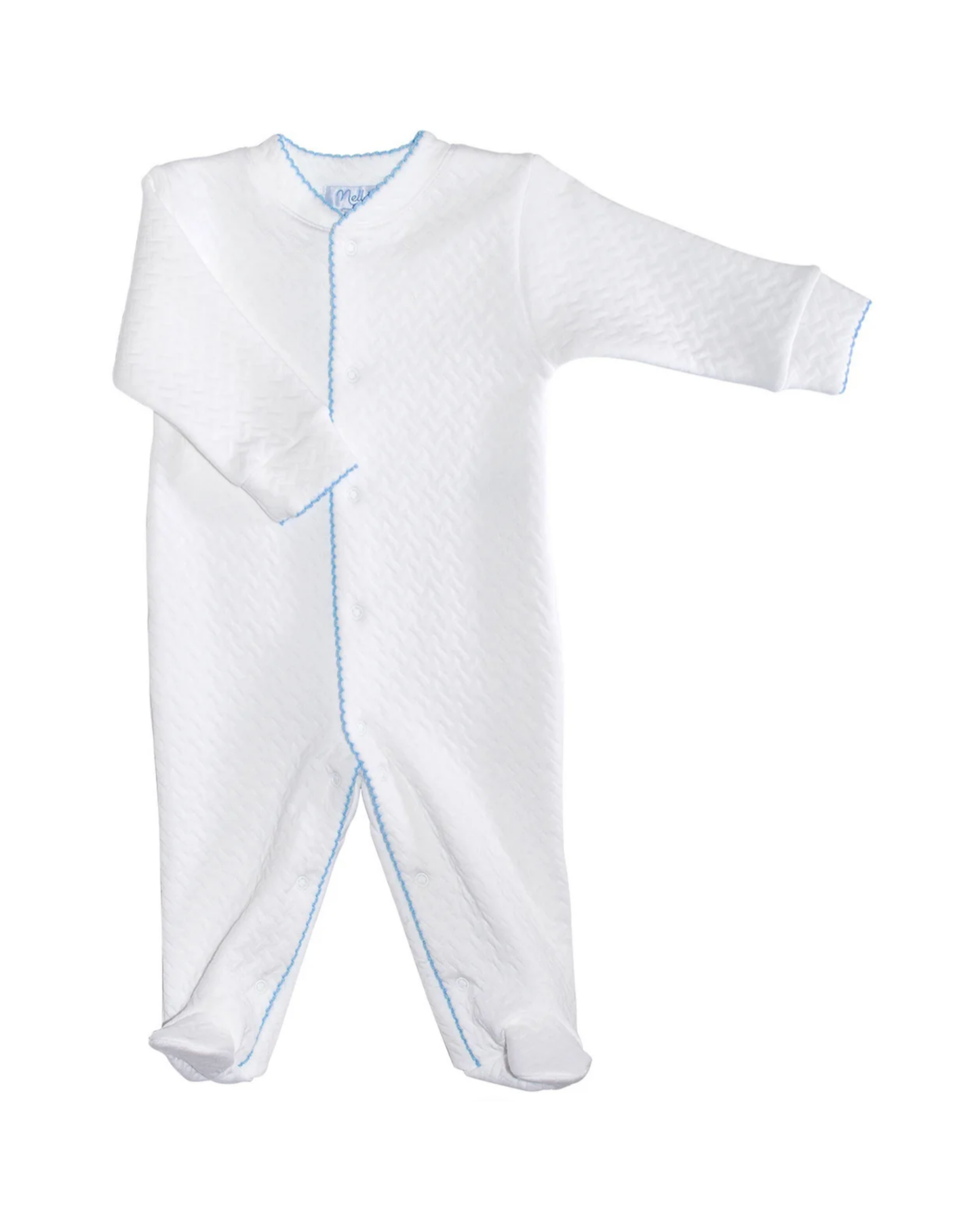 Nellapima Basket Weave Footie Bodysuit