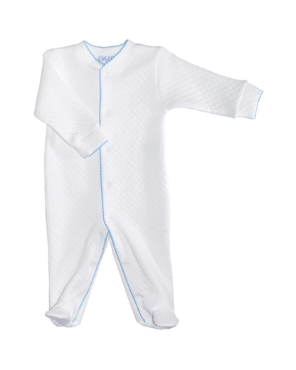 Nellapima Basket Weave Footie Bodysuit