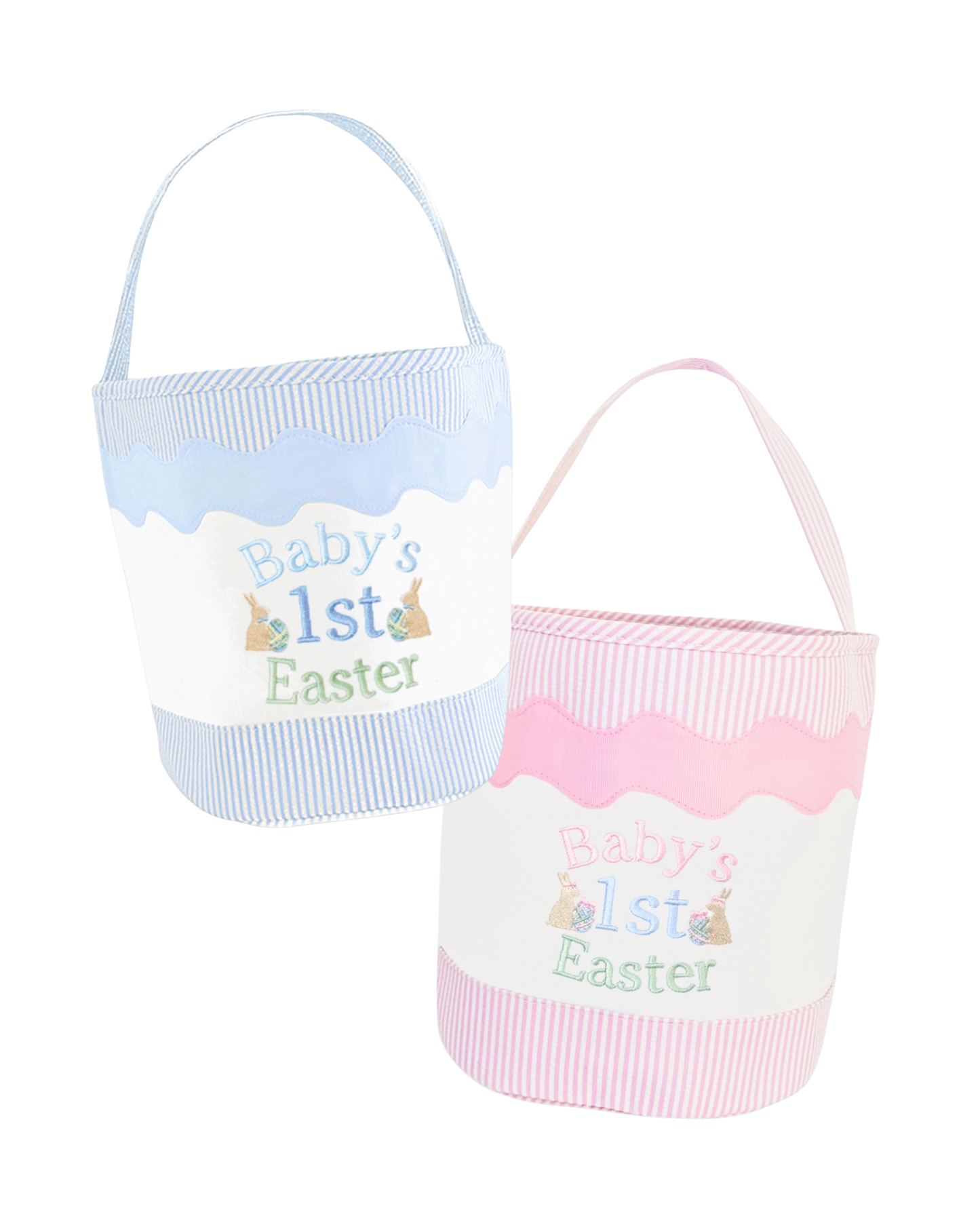 Baby's 1st Easter - Seersucker Basket