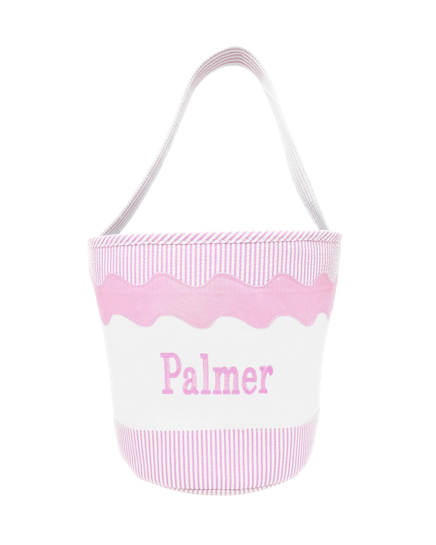 Easter Seersucker Basket Tote