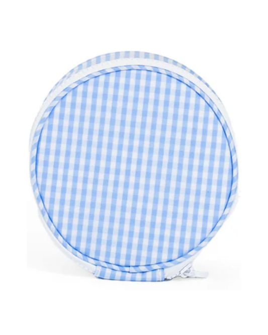TRVL Jewel Round Case - Gingham Sky