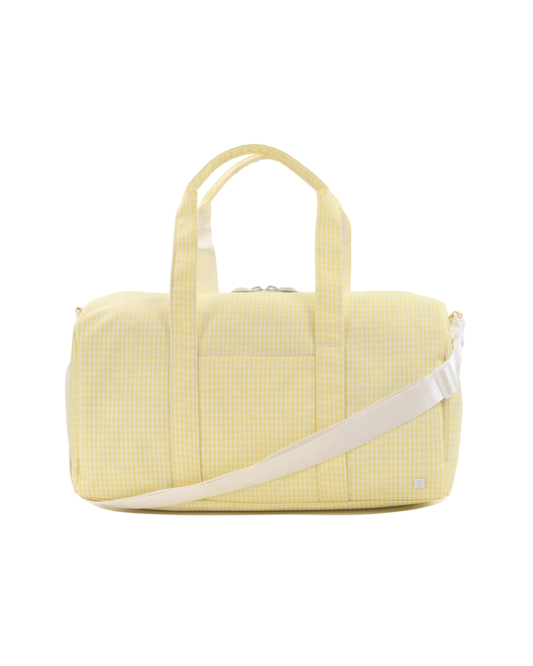 TRVL Weekender Duffel Bag - Gingham Buttercup