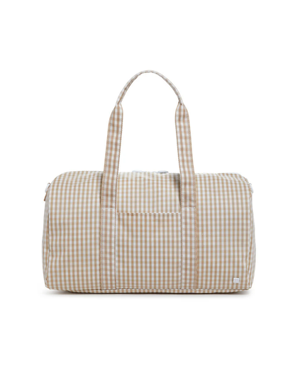 TRVL Weekender Duffel Bag - Gingham Khaki