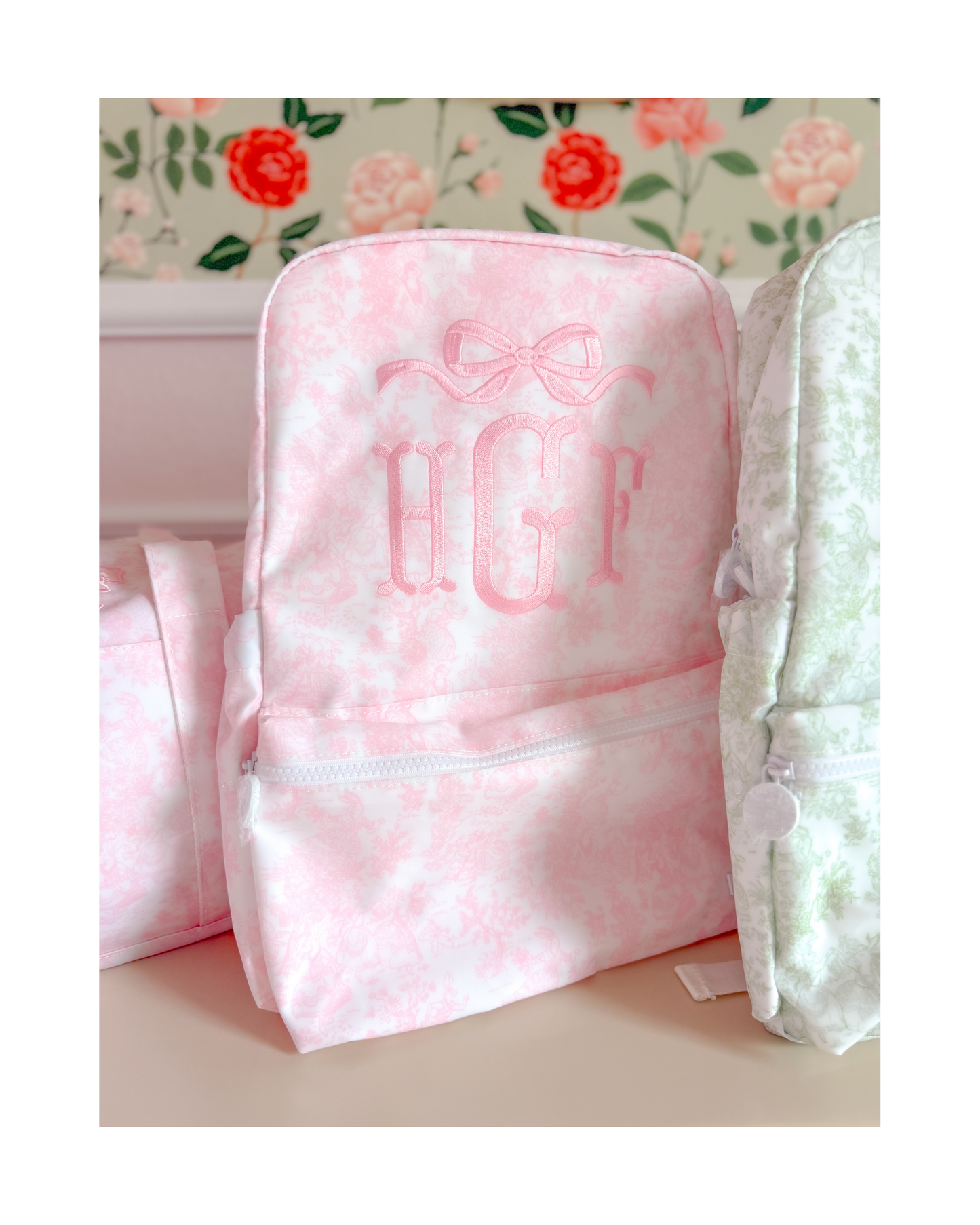 TRVL Backpacker - Bunny Toile Pink