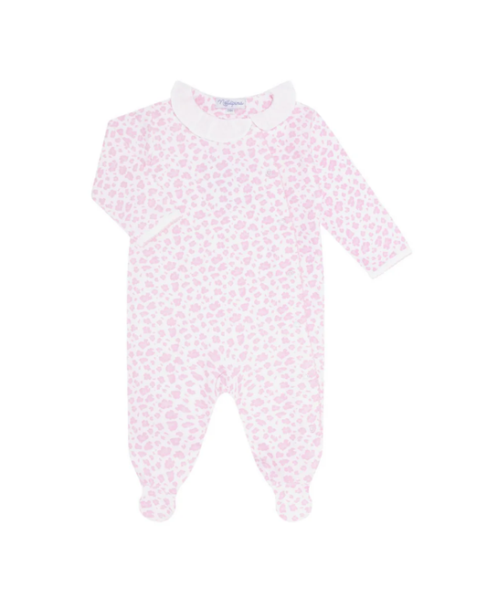 Pink Cheetah Print Crossover Footie