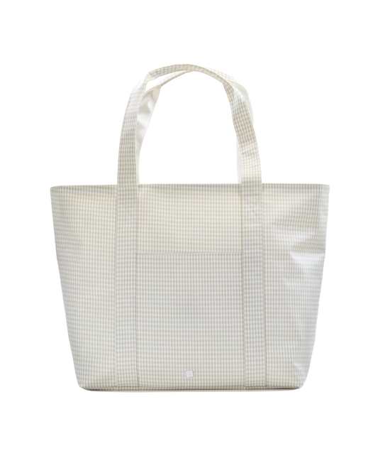 TRVL Jumbo Tote - Gingham Pearl Grey