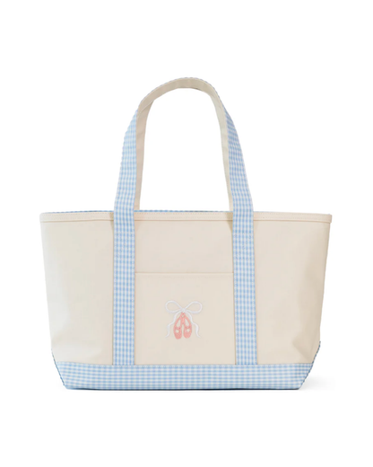 TRvL Medium Tote - Coated Canvas Natural with Ballet Mist Trim