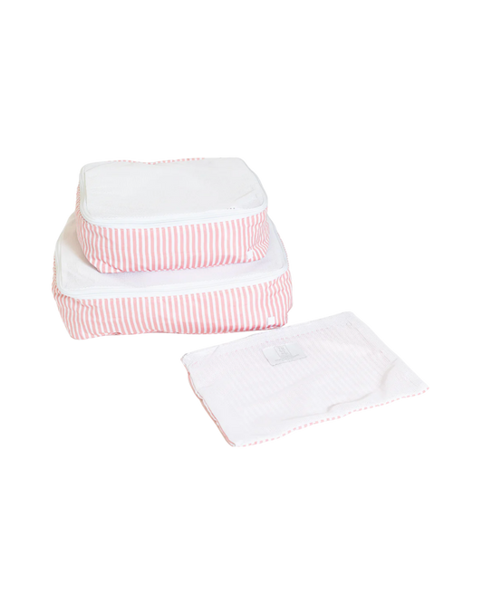 TRVL Mini Squad Packing Cubes - Pimlico Stripe Dusty Rose