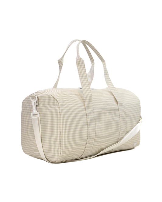 TRVL Weekender Duffel Bag - Gingham Pearl Grey