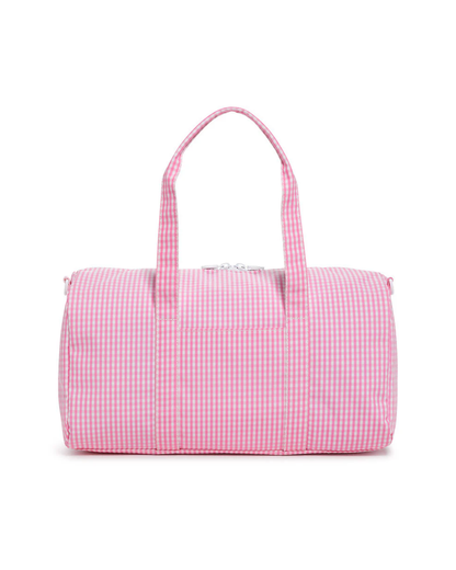 TRVL Weekender Duffel Bag - Gingham Pink