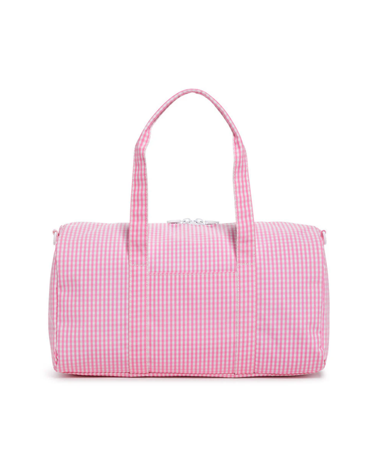 TRVL Weekender Duffel Bag - Gingham Pink