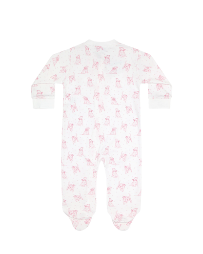 Nellapima Pink Puppy Love Zipper Footie