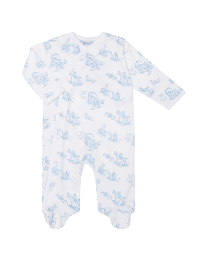 Nellapima Blue Toile Crossover Footie